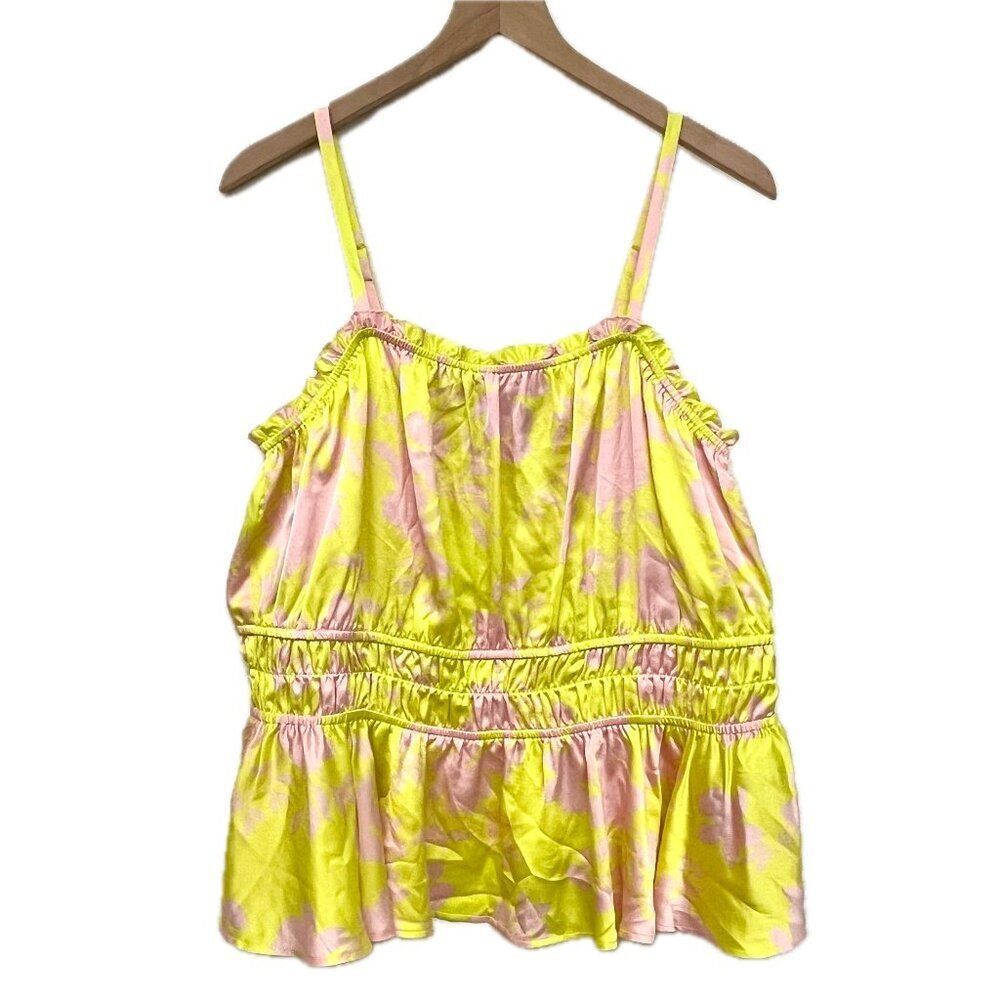 New Torrid Yellow & Pink Floral Tank Top - Size 2X